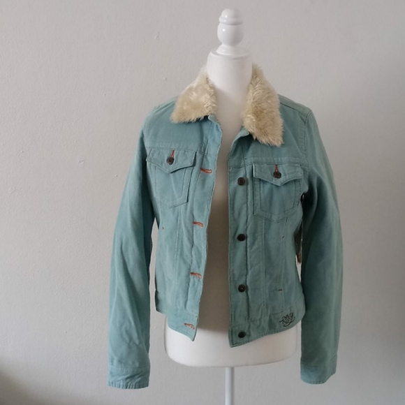 Roxy Jackets & Blazers - ROXY CORDUROY JACKET LIGHT BLUE SIZE M
